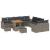 Set de canapele pentru grădină cu pernă 13 pcs Gri poliratan GartenMobel Dekor