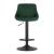 Set 2 scaune de bucatarie/bar, Artool, Kast, rotativ, catifea verde, picior metal negru, 45.5x49x85-105 cm GartenVIP DiyLine