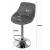 Set 2 scaune de bucatarie/bar, Artool, Kast, rotativ, catifea gri, picior metal negru, 45.5x49x85-105 cm GartenVIP DiyLine