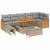 Set de canapele pentru grădină 11 pcs Beige și gri deschis GartenMobel Dekor