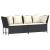 Set mobilier de grădină cu perne, 4 piese, negru, poliratan GartenMobel Dekor