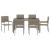 Set de masă pentru grădină 7 pcs Gri poliratan GartenMobel Dekor