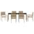 Set de masă pentru grădină 7 pcs Bej poliratan GartenMobel Dekor