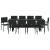 Set de masă pentru grădină 11 pcs Negru poliratan GartenMobel Dekor