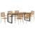 Set de masă pentru grădină 7 pcs Bej Lemn Solid de Acacia GartenMobel Dekor