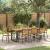 Set de masă pentru grădină 9 pcs Negru Lemn Solid de Acacia GartenMobel Dekor