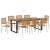 Set de masă pentru grădină 9 pcs Bej Lemn Solid de Acacia GartenMobel Dekor