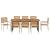 Set de masă pentru grădină 9 pcs Bej Lemn Solid de Acacia GartenMobel Dekor