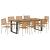 Set de masă pentru grădină 9 pcs Bej Lemn Solid de Acacia GartenMobel Dekor