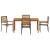Set de masă pentru grădină 5 pcs Negru Lemn Solid de Acacia GartenMobel Dekor