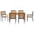 Set de masă pentru grădină 7 pcs Negru Lemn Solid de Acacia GartenMobel Dekor