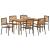 Set de masă pentru grădină 7 pcs Negru Lemn Solid de Acacia GartenMobel Dekor