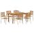 Set de masă pentru grădină 7 pcs Bej Lemn Solid de Acacia GartenMobel Dekor