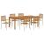 Set de masă pentru grădină 7 pcs Bej Lemn Solid de Acacia GartenMobel Dekor