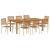 Set de masă pentru grădină 9 pcs Bej Lemn Solid de Acacia GartenMobel Dekor