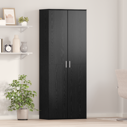 Bufet Stejar Negru 70 x 33.5 x 180 cm Lemn compozit GartenMobel Dekor