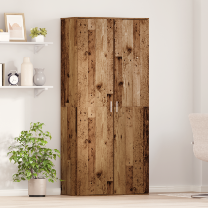 Bufet cu raft cu ușă Lemn Vechi 80 x 39 x 178 cm Lemn compozit GartenMobel Dekor