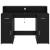Birou cu sertar Stejar negru 120 x 55 x 91 cm Lemn compozit GartenMobel Dekor
