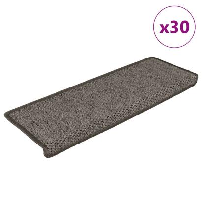 Covoraș scări autoadeziv 30 buc. gri&bej 65x21x4cm aspect sisal GartenMobel Dekor