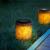 Lampa Solara LED Imitatie Trunchi de Copac cu Scoarta Iluminata, Lumina Alb Cald, Inaltime 11cm