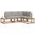 Set de canapele de exterior 4 Bucată Gri natural și deschis GartenMobel Dekor