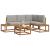 Set de canapele de exterior 5 Bucată Gri natural și deschis GartenMobel Dekor
