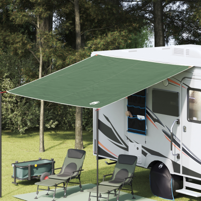 Copertina Parasolar pentru Rulota sau Caravana, Verde, 350x240 cm, Impermeabila
