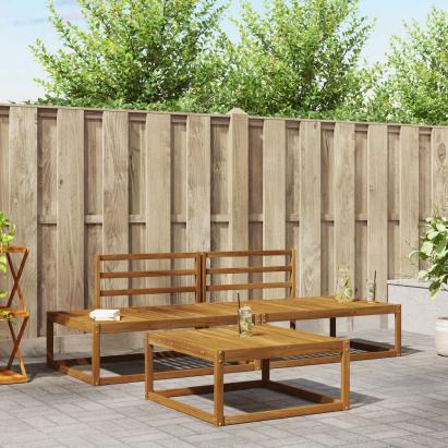 Set de canapele de exterior 3 Bucată natural GartenMobel Dekor