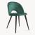 Esszimmerstuhl Karijoki 4er Set Samt Dunkelgrün/Schwarz [en.casa]