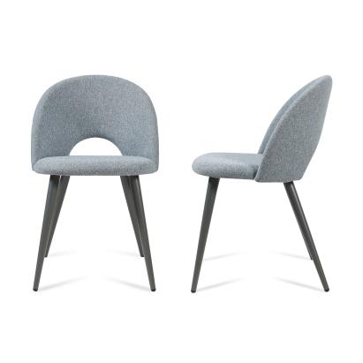 Esszimmerstuhl Karijoki 2er Set Webstoff Grau [en.casa]