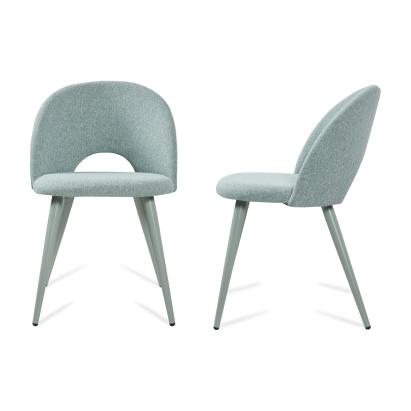 Esszimmerstuhl Karijoki 2er Set Webstoff Hellgrün [en.casa]
