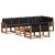 Set de canapele de exterior cu pernă 9 pcs Natural și Negru GartenMobel Dekor