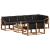 Set de canapele de exterior cu pernă 9 pcs Natural și Negru GartenMobel Dekor