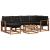 Set de canapele de exterior cu pernă 7 pcs Natural și Negru GartenMobel Dekor