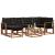 Set de canapele de exterior cu pernă 7 pcs Natural și Negru GartenMobel Dekor