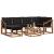 Set de canapele de exterior cu pernă 7 pcs Natural și Negru GartenMobel Dekor