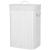 Cos de rufe cu capac, din bambus cu sac textil detasabil, 72 litri, 40x28x60 cm, alb