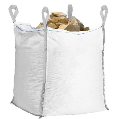 Sac gradina big bag pentru frunze si deseuri vegetale, 1200 L, 1000 kg, 90x90x145 cm, alb