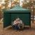 Pavilion pliabil gradina 3x3 m cu acoperis impermeabil si 3 pereti laterali, structura metalica, inaltime reglabila, verde