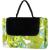 Patura pentru picnic sau plaja, cu folie izolatoare si maner, 200x200cm, model frunze, verde