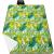 Patura pentru picnic sau plaja, cu folie izolatoare si maner, 150x200cm, model frunze, verde