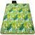 Patura pentru picnic sau plaja, cu folie izolatoare si maner, 150x200cm, model frunze, verde