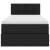 Pat cu saltea și spațiu de depozitare Negru 100 x 200 cm GartenMobel Dekor