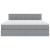 Pat cu saltea și spațiu de depozitare Gri deschis 180 x 200 cm GartenMobel Dekor
