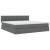 Pat cu saltea și spațiu de depozitare Gri închis 200 x 200 cm GartenMobel Dekor