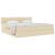 Pat cu saltea și spațiu de depozitare Creme 200 x 200 cm GartenMobel Dekor