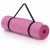 Saltea fitness antiderapanta din NBR, 183x61x1 cm, cu curea transport, roz