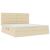 Pat cu saltea și spațiu de depozitare Creme 200 x 200 cm GartenMobel Dekor