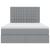 Pat cu saltea și spațiu de depozitare Gri deschis 140 x 190 cm GartenMobel Dekor