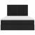 Pat cu saltea și spațiu de depozitare Negru 140 x 200 cm GartenMobel Dekor